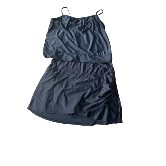 Time And Tru 2 Piece Tankini Snd Swim Skirt Set Black Size XL Beach Summer Cute - Picture 2 of 16